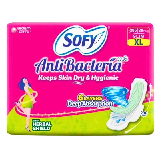 Sofy Anti Bacteria XL - 290mm | 48pads | Women Sanitary Pads