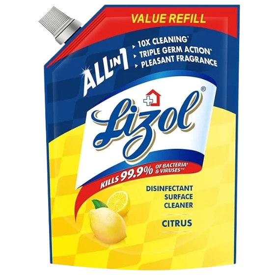 Lizol Surface & Floor Cleaner Liquid Refill Pack, Citrus -1800 ml