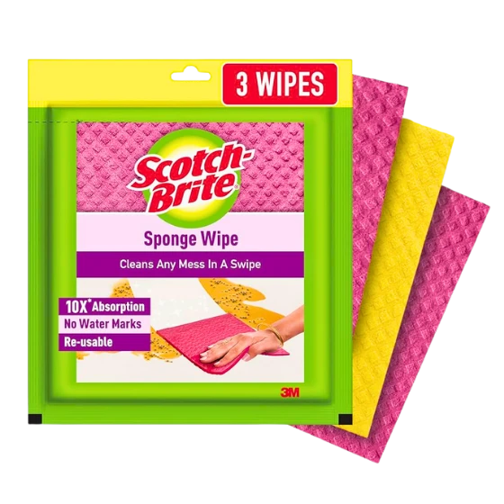 Sponge Wipe, Scotch Bright 03 pieces