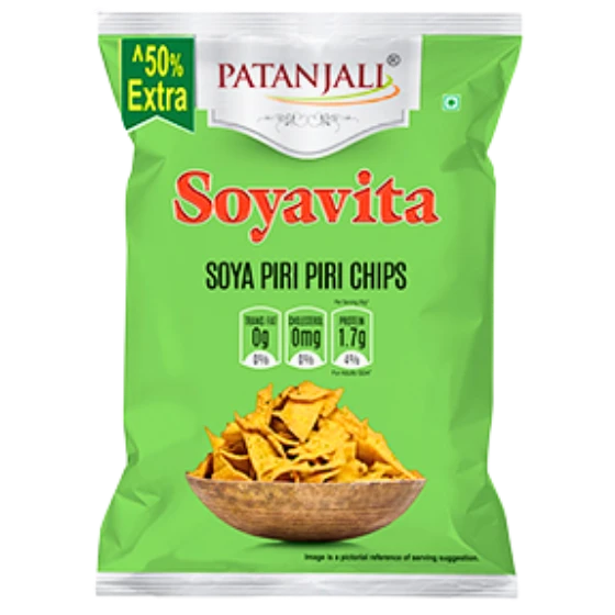SOYAVITA SOYA PIRI PIRI CHIPS 60 GM -T - PATANJALI