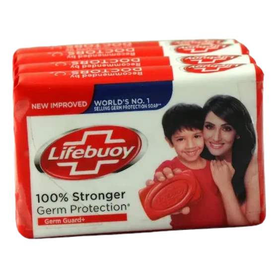 Lifebuoy 100% Stronger Germ Protection Soap (Pack of 4)