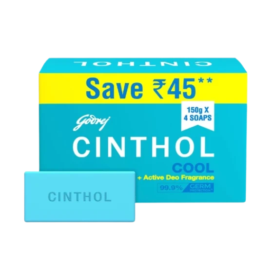 Cinthol Cool Soap, 150g (Pack of 4)
