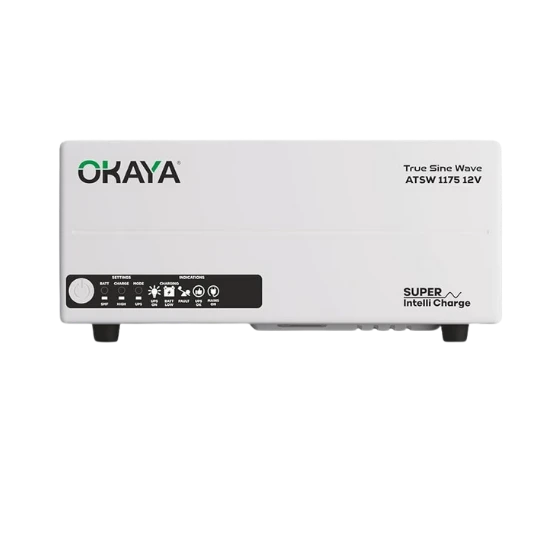 Okaya ATSW 1175 Inverter for Home, Office & Shops | 925VA/12V Pure Sinewave
