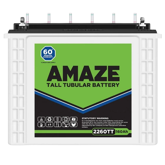 AMAZE 60 Months Warranty Tubular Inverter Battery (150 Ah, 2060TT)