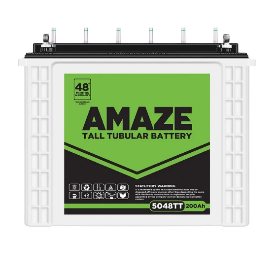 Amaze 5048TT Tall Tubular 200 amp_hour Battery 48 Months Warranty