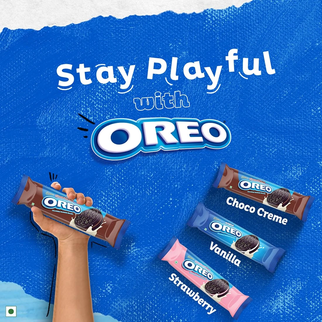 Cadbury Oreo Chocolate Flavour Creme Sandwich Biscuit, 100 gm